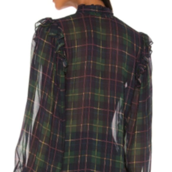 ICONS Objects of Devotion | Secretary Blouse Classic Tartan REVOLVE‎ Sz S - Picture 2 of 10